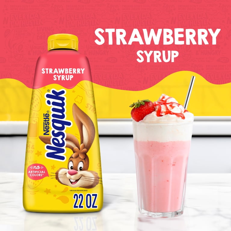 Nesquik, Strawberry Syrup, 22 oz, For Milk or Ice Cream - Walmart.com
