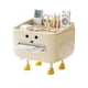 thumbnail image 1 of Bonita funda para caja de pañuelos, soporte para caja de pañuelos con patas y soporte para teléfono, dispensador de pañuelos multifuncional con compartimentos para organizar el escritorio en casa., 1 of 8