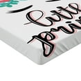 thumbnail image 2 of Ambesonne Saying Fitted Sheet 2 Pcs Set, Little Cartoon Phrase Girly, King, Multicolor, 2 of 3