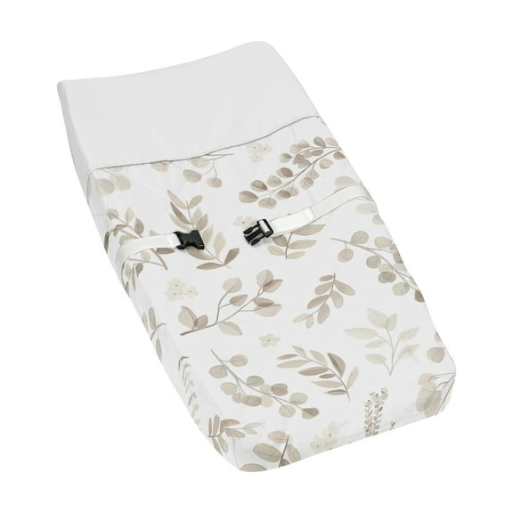 Sweet Jojo Designs Botanical Taupe and White Changing Pad Cover