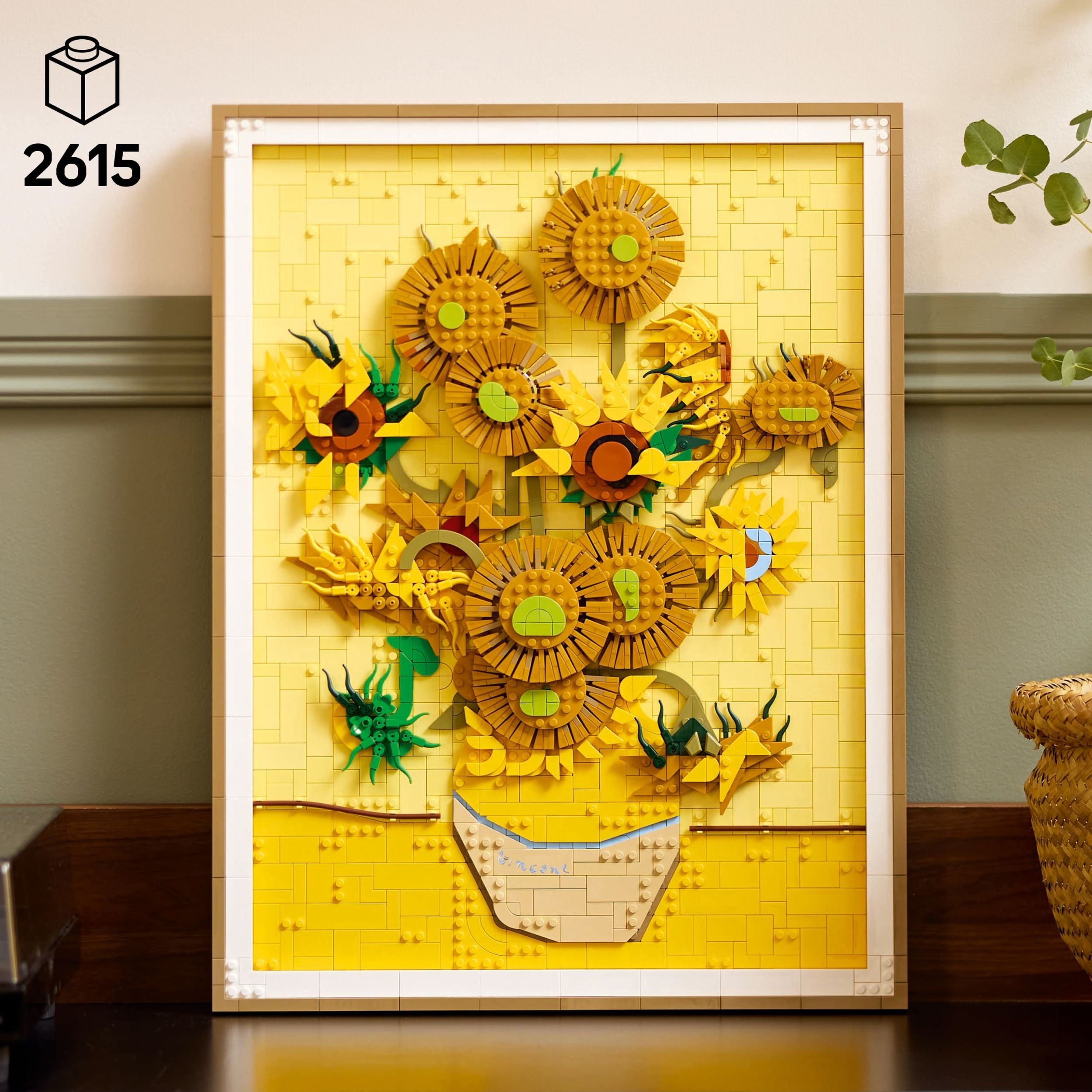 LEGO Art Vincent Van Gogh - Les Tournesols, Ensemble de Construction d’Œuvre d’Art Murale 31215