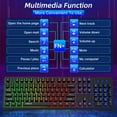 thumbnail image 4 of Wired Gaming Keyboard and Mouse Combo, RGB Backlit, Ergonomic Computer Keyboard w/Mouse & Mouse Pad, 104 Keys Quiet Silent Mechanical Keyboard for Working or Primer Gaming, Office, Black, 4 of 7