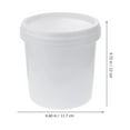 thumbnail image 5 of Raindrops White Plastic Sealed Storage Buckets Multipurpose Use 5 Pieces Containers, 5 of 6
