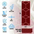 thumbnail image 2 of Slip-Resistant, Non-Adhesive, Durable, Stain-Resistant, Washable 8.5x26 in. Stair Treads to Enhance Safety, Protect Stairs, and Reduce Noise. Red and White Contemporary Geometric Design, Set of 13, 2 of 7