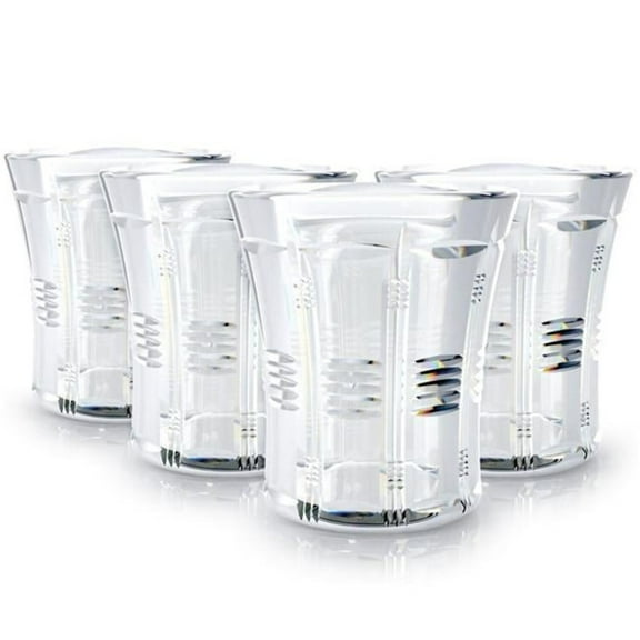 Godinger Sadie Double Old Fashion Glass, Clear - Set of 4