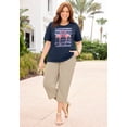 thumbnail image 2 of Catherines Women's Plus Size Slub Knit Sparkling Sequin Tee, 2 of 3