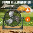 thumbnail image 5 of iLiving-ventilador Turbo de bajo ruido, circulador de aire portátil de 3 velocidades para tienda, oficina, invernadero, hogar y almacén, 5 of 5