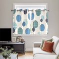 thumbnail image 4 of Abstract Geometric Kitchen Curtains Window Panels, Farmhouse Vintage Polka Dot Teal Blue Insulated Window Treatment Curtain, Grommet Curtains for Bedroom/Living Room/Bathroom, 2 Piece 42"Wx45"L, 4 of 8