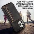 thumbnail image 5 of Jiahe Cover for iPhone 11, Wallet Case with Card Holder Pocket,Rugged Shockproof PU Leather Kickstand Card Slot Anti-Scratch Case Cover, black, 5 of 5