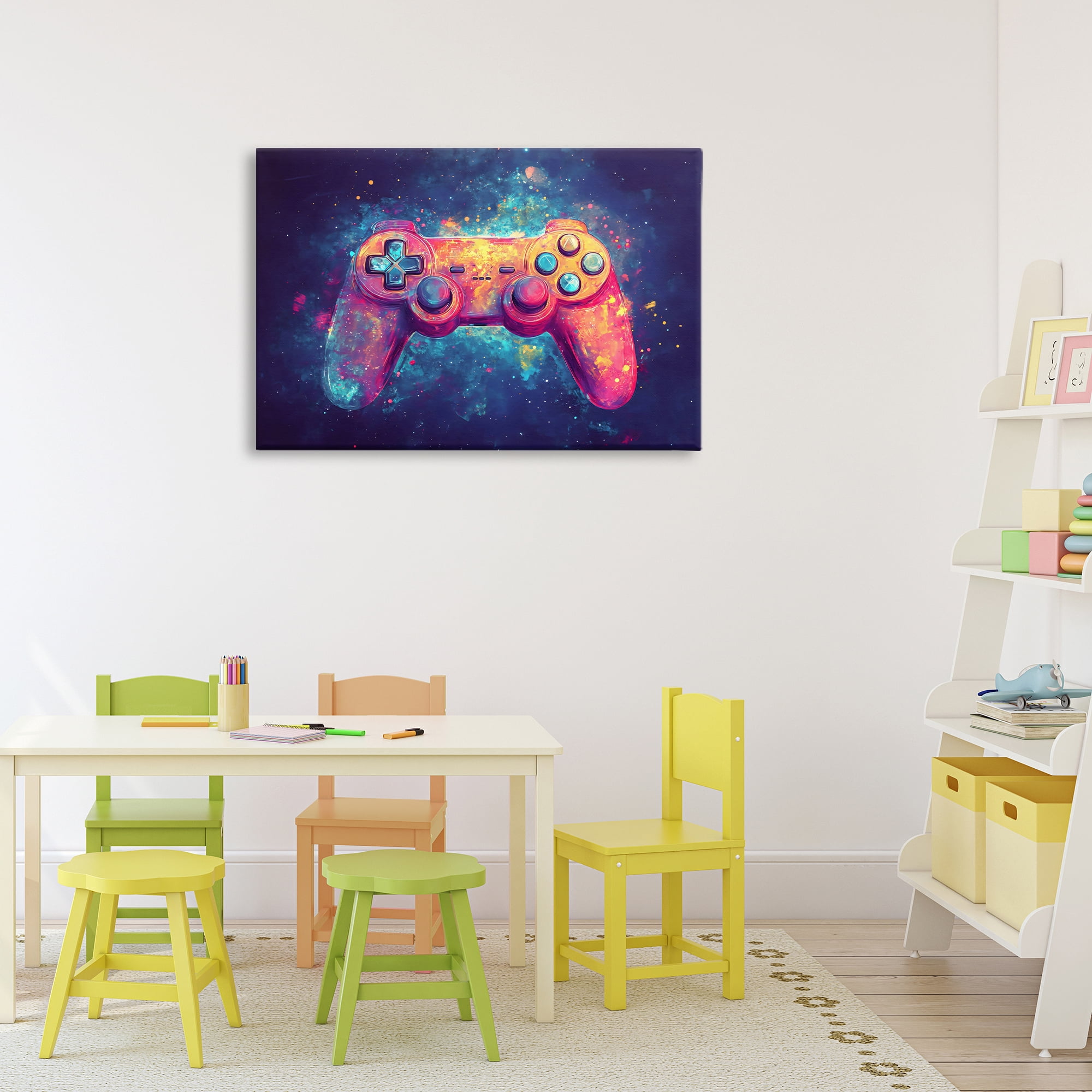 Stupell Industries Futuristic Cosmic Game Controller Canvas Wall Art, design by Creative Studio