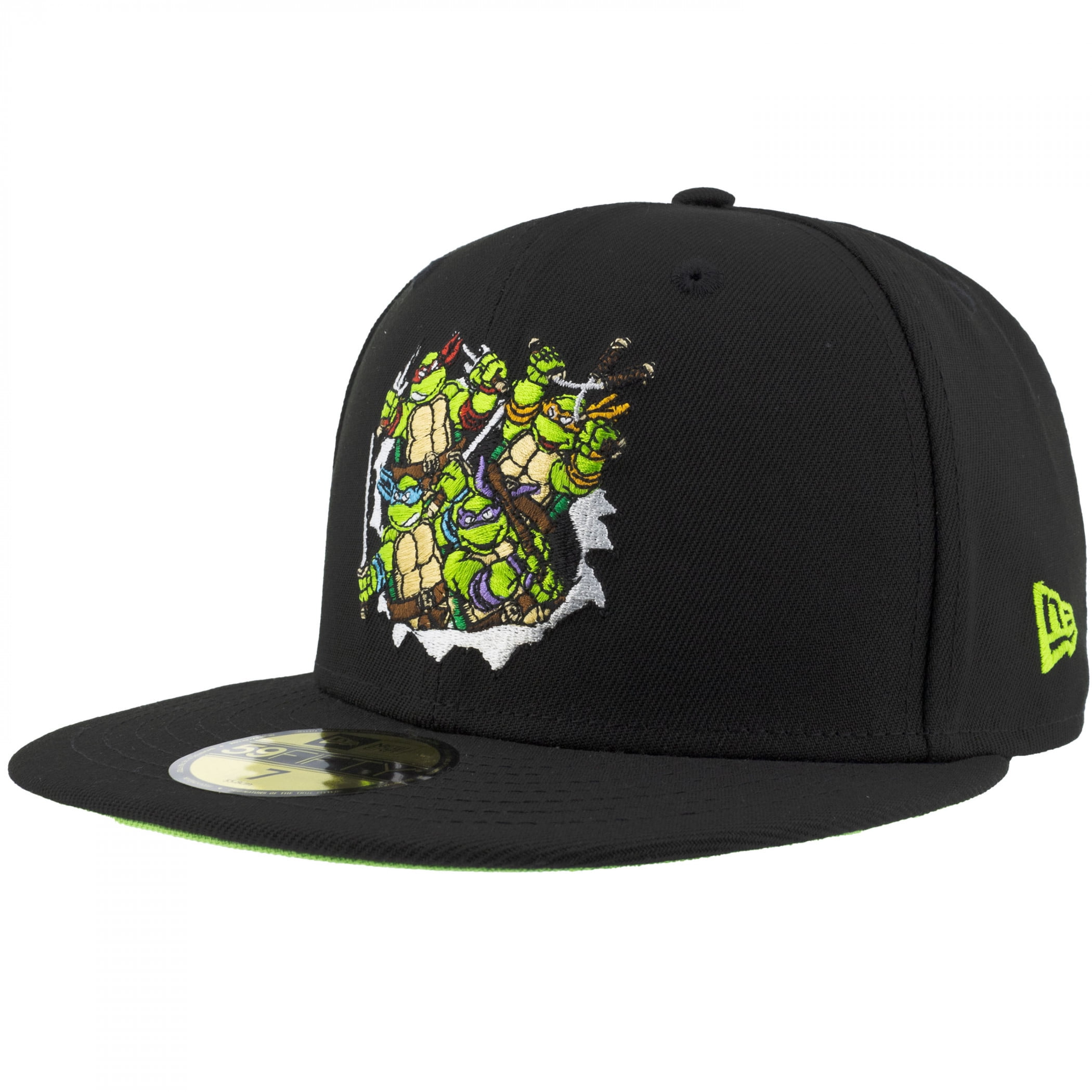 New Era Teenage Mutant Ninja Turtles 90's Logo 39Thirty Fitted Hat - Green, Multiple Sizes