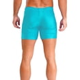 thumbnail image 4 of Hansber Men's Solid Color Gymnastics Sports Shorts Elastic Waistband Performance Training Bottoms Blue Green 3XL, 4 of 5
