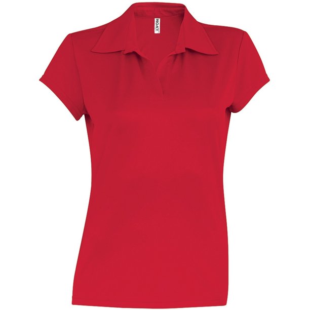 Kariban Proact- Polo de manga corta para mujer (Rojo)