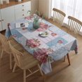 thumbnail image 2 of Pioneer Flower Rectangle Tablecloth 60"x84",Waterproof Polyester Rectangle Table Cloth, Wipeable Spillproof Polyester Tablecloth for Dining, Camping, Indoor and Outdoor, 2 of 5