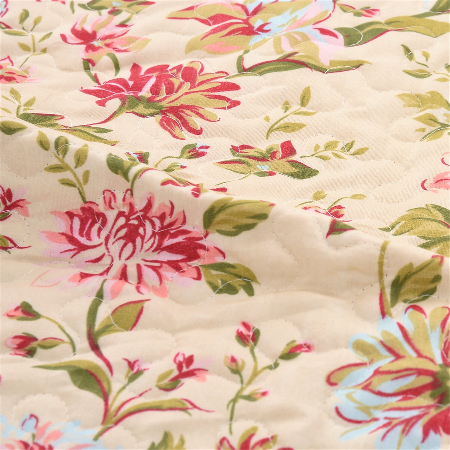 JML 3 Piece Quilt Set Queen Size 88"x92",Lightweight Printed Microfiber Bedspread Coverlet