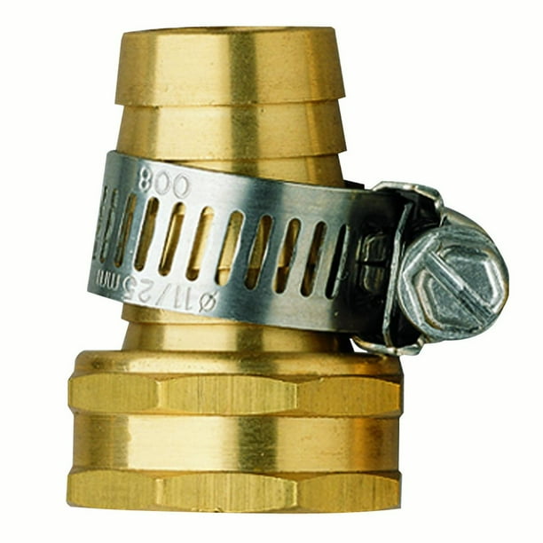 Orbit Female end Aluminum 1/2" Garden Hose Repair Mender w/ Clamp, Fix