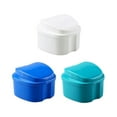thumbnail image 3 of Happydeer 1PCS Denture Bath Case Cup Box Holder Storage Soak Container with Strainer Basket for Travel Cleaning, 3 of 8