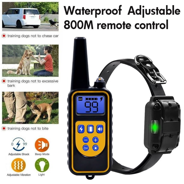 Dog Training Collars, Dog Shock Collar with Remote 2500ft, 4 Modes Beep  Vibration Shock, Waterproof Dog Bark Collar for Training Small Medium Large  Dogs