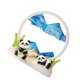 thumbnail image 5 of Figura de panda con arena en movimiento, arte artístico, manualidades, paisaje, arena dinámica 3D Azul, 5 of 9