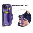 thumbnail image 4 of Wallet Case for iPhone 13 13 Pro 13 Pro Max, Njjex PU Leather Crossbag Lager Capacity [Shoulder Straps] [Card Slots] Flip Folio Wallet Case Cover -Purple, 4 of 9