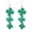 Green, variant on St. Patrick's Day Earrings Carnival Personalized Versatile Green Acrylic Sparkling Powder Clover Lucky Grass Earrings