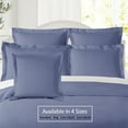thumbnail image 5 of (3 pack) Nestl Pillow Sham Set of 2, Premium 1800 Series Double Brushed Bed Pillow Cases, Steel Blue, Euro 26" X 26", 5 of 6