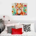 thumbnail image 5 of Orinice Fox Flower Happy Fine Art Aesthetic Poster & Print Wall Painting for Home Decor Ready to Hang Canvas Living Room Bedroom Office Wall Decor 20x16in, 5 of 6