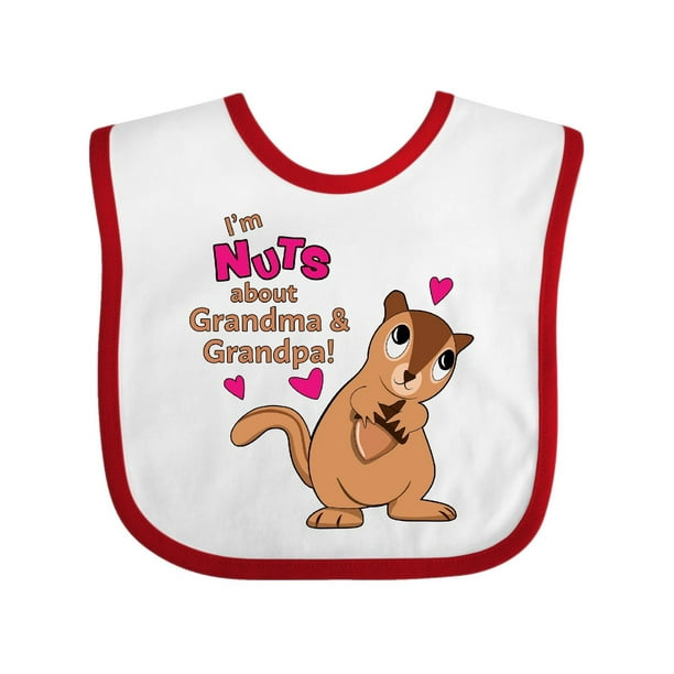 I'm Nuts About Grandma and Grandpa Baby Bib - Walmart.com - Walmart.com