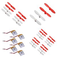 HobbyFlip 3.7v 100mAh LiPo Battery(6) w/Propellers 30mm Red/White for Cheer X1