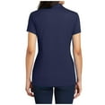 thumbnail image 4 of Yellow Rooster Womens Short Sleeve Rapid Dry Mesh Polo True Navy S, 4 of 4