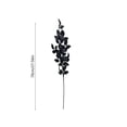 thumbnail image 4 of Gothic Halloween Artificial Black Leaf Branch Picks, Bendable Stem Faux Black Foliage Sprigs, Waterproof Plastic Vase Filler Stems for Spooky Floral Arrangement Indoor Outdoor Halloween Decorations, 4 of 7