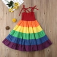 thumbnail image 2 of Faithtur Robe Arc-en-Ciel à Bretelles pour Bébé Fille Robe Tutu Colorée, 2 of 6