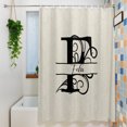 thumbnail image 3 of Letter F Waterproof Shower Curtain, 48"x72" Washable Polyester Fabric Shower Curtains for Bathroom, Monogram Words Decorative Bathtub Curtain Sets with Hooks, 3 of 9