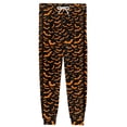 thumbnail image 5 of EANJE Halloween Pajama Pants for Men Lightweight Wide Leg Sleepwear Pajama Pants Soft Pumpkin Ghost Bat Print High Waisted Pj Fall Drawstring Lounge Pants with Pockets Orange XL, 5 of 6