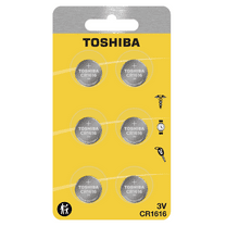 Toshiba CR1616 Battery 3V Lithium Coin (6 Count)
