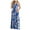 Blue, variant on Summer Dresses Women Tropical Print Halter Backless Maxi Dress Sleeveless Beach Dress
