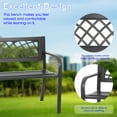 thumbnail image 6 of Ace Weather Resistant Metal Black Outdoor Bench, 6 of 8