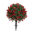 thumbnail image 3 of Jardín Artificial Flower Stake Decoración del césped Centro de decoración fácil de usar, Estaca decorativa de adornos reutilizables para patio trasero Rojo, 3 of 8