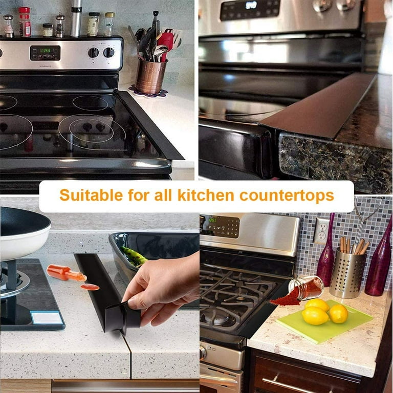 2PCS/set 21 Kitchen Silicone Stove Gap Cover Cooktop Counter