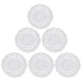 thumbnail image 2 of KALLORY Miniature Table Lace Mat White 6Pcs 1.97X1.97X0.04In, 2 of 6
