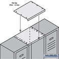 thumbnail image 1 of Salsbury 77848GY 15 x 18 in. Flat Top Filler In-Line for Metal Locker, Gray, 1 of 1