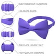 thumbnail image 2 of Boys Classic Pre-Tied Bow Tie Formal Solid Tuxedo, by Bow Tie House (Medium, Purple), 2 of 5