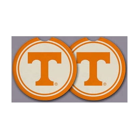 Magnolia Lane University Tennesse The Volunteers Football Car Coaster, Set of 2, 2.67-inch Length, Drinking Beverage Holder, Travel Accessories