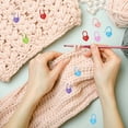 thumbnail image 6 of ZOURIH 100 Pcs Crochet Stitch Markers Plastic Knitting Stitch Markers Heart Locking Stitch Marker Colorful Crochet Stitch Markers for Knitting Crocheting DIY Craft Project,Random Color, 6 of 8