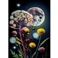 thumbnail image 1 of Cuadros Decorativos 5D bricolaje taladro redondo completo diamante pintura diente de león decoración del hogar arte artesanal (3) Wdftyju de costura negro 4 estilos, 1 of 9