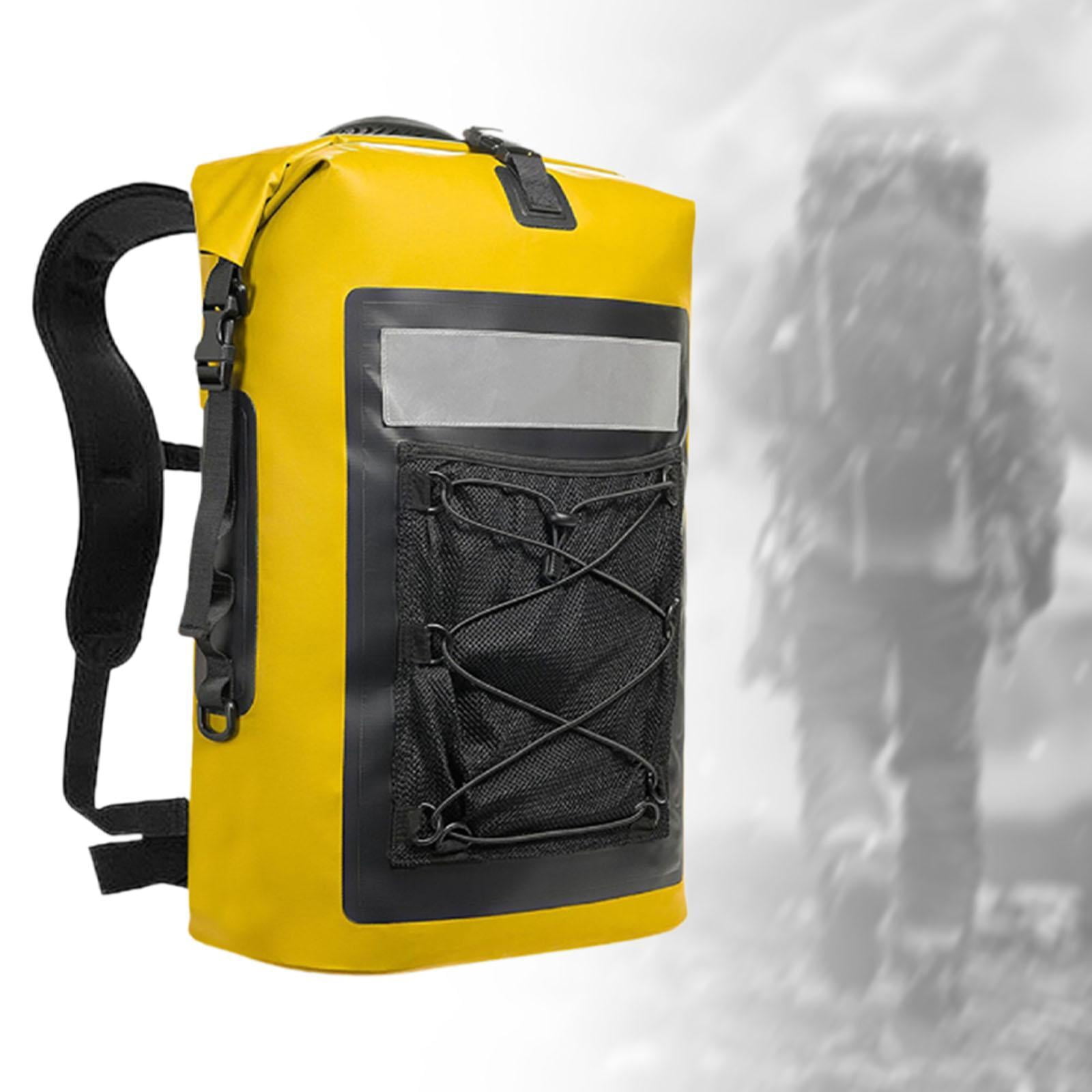 Baoblaze Waterproof Dry Bag Backpack 35L Backpack for Outdoors Boating Beach Yellow