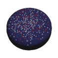 thumbnail image 3 of ZNDUO Stars American Flag Colours Pattern Spare Tire Cover, Universal Fit for Jeep Trailer RV SUV Camper Vehicle Waterproof Dust Tire Cover 17 inch, 3 of 8