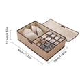 thumbnail image 3 of Yonrjhukm Sock Organizer Storage Case with Lid, Fabric Drawer Divider for Socks, Underwear, Ties, Scarves, Foldable Closet Storage Box, Neat Home Organization Solution, 3 of 7