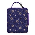 thumbnail image 5 of Insulated Lunch Bag with Durable Zippers, Mesh Side Pocket, Hands-Free Buckle Handle, Lightweight Thermal Lunch Box Tote for Work, School & Travel with Goth, Celestial, Moon & Starry Night Design, 5 of 6