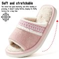 thumbnail image 5 of BERANMEY Open Toe Slippers for Womens Mens Cozy Women's Slippers Non-Slip Indoor Fuzzy Slip on Embroidered House Slippers for Bedroom & Living Room, 5 of 9